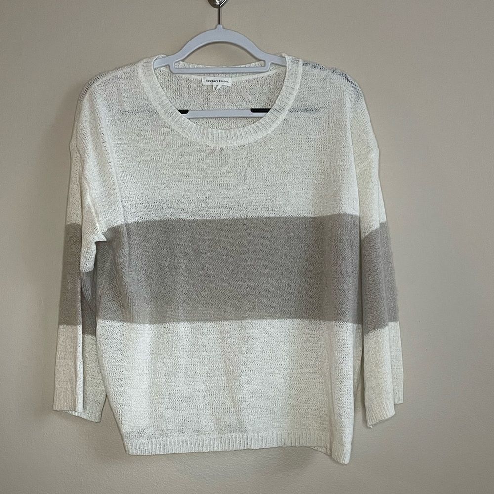 Newbury Kustom crewneck lightweight striped knit sweater